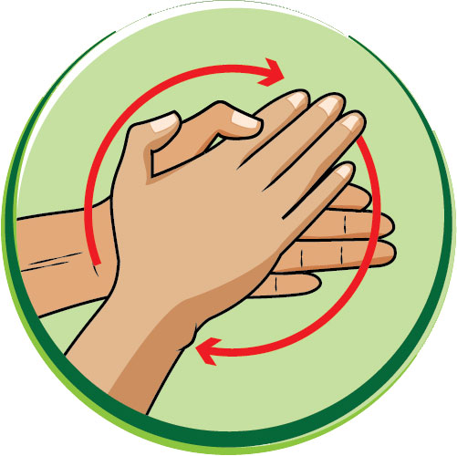 Nhấn vào ảnh để phóng to quy trình rửa tay thường quy