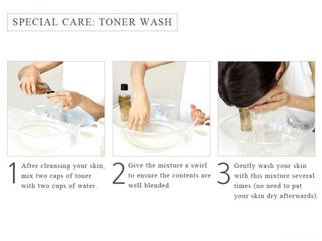 cách sử dụng nước hoa hồng với toner wash